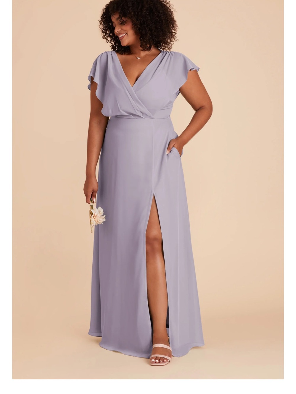 Birdy Grey Chiffon Bridesmaid Dress in Dusty Lilac- Style name “Violet” - Picture 2 of 8